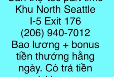 Tuyển Thợ Tóc Part-Time – North Seattle (I-5 Exit 176)