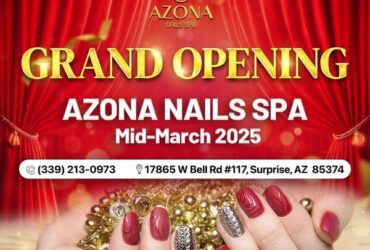 AZO Nails (Surprise, AZ) – Tuyển Thợ Nail Lương Cao, Khai Trương Giữa Tháng 3